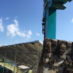 太陽光発電設備周りの整地 無料で借りたバックフォー